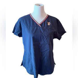 Koi Tokidoki Medical Scrub Top Navy Blue